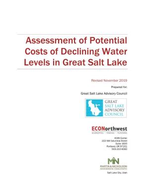 Assessment of Potential Costs of Declining Water Levels in Great Salt Lake