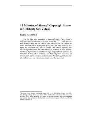 Copyright Issues in Celebrity Sex Videos