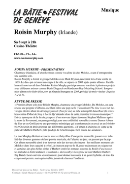 Roisin Murphy (Irlande)