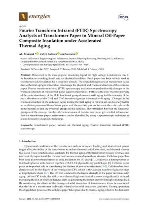 Fourier Transform Infrared (FTIR) Spectroscopy Analysis of Transformer Paper in Mineral Oil-Paper Composite Insulation Under Accelerated Thermal Aging