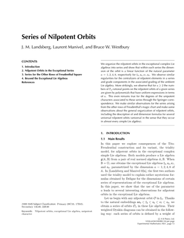 Series of Nilpotent Orbits