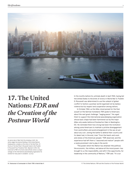17. the United Nations: FDR and the Creation of the Postwar World Fdr4freedoms 2