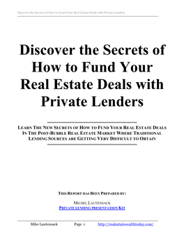 Private Lending Presentation Kit