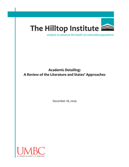 Academic Detailing: a Review of the Literature and States’ Approaches