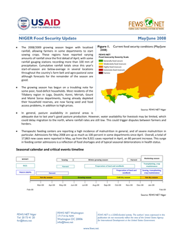 Niger Food Security Update, May/June 2008