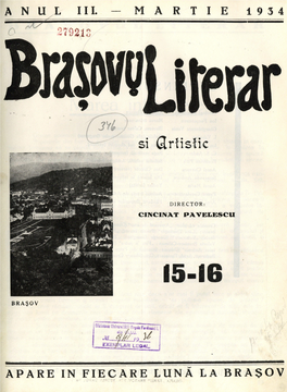 Martie 1934 Apare in Fiecare Lună La Braşov