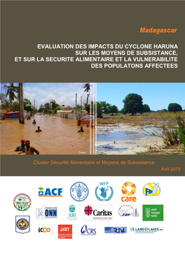 Evaluation Des Impacts Du Cyclone Haruna Sur Les Moyens De Subsistance