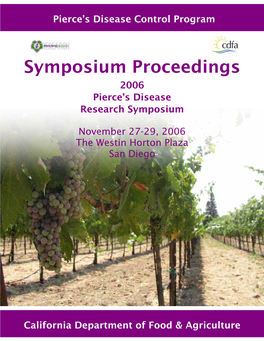 Pierce's Disease Research Symposium Proceedings 2006