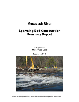 Musquash River Summary Report