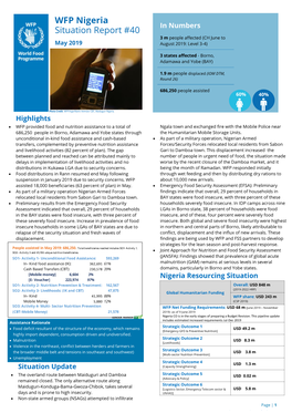 WFP Nigeria Situation Report