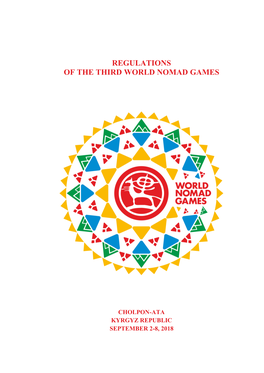 Regulations of the Third World Nomad Games