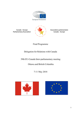 Programme of the 39Th EU-Canada