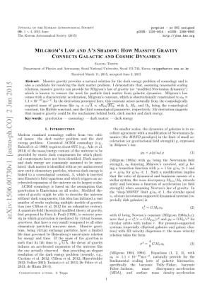Milgrom's Law and Lambda's Shadow: How Massive Gravity
