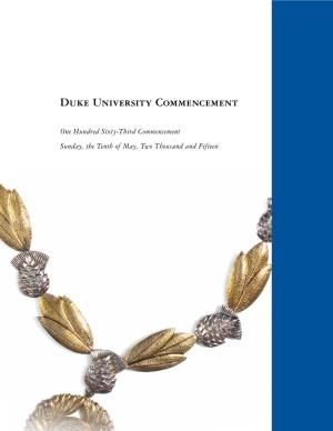 Duke University Commencement