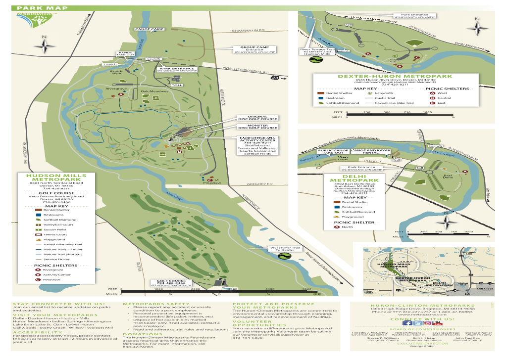 Hudson Mills Metropark Map Key Map 