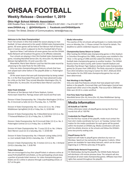 Ohsaa Football