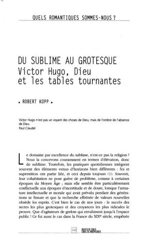 Victor Hugo, Dieu Et Les Tables Tournantes