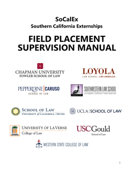 Field Placement Supervision Manual