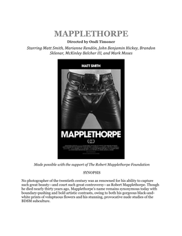 New MAPPLETHORPE Press Notes 4 24