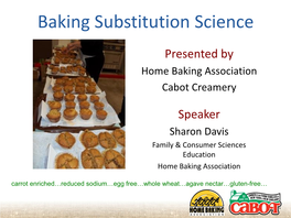 Baking Substitution Science