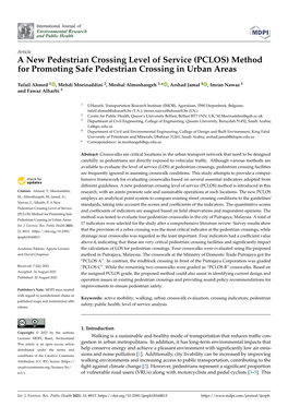 (PCLOS) Method for Promoting Safe Pedestrian Crossing in Urban Areas