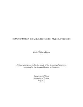 Instrumentality in the Expanded Field of Music Composition