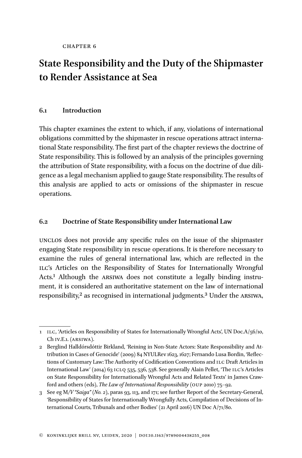 State Responsibility and the Duty of the Shipmaster to Render Assistance at Sea