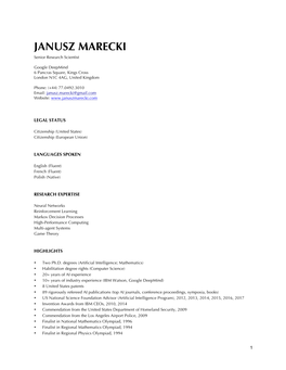 Janusz Marecki's