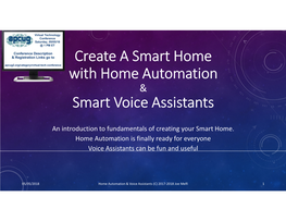 Create a Smart Home with Home Automation Smart Voice Assistants