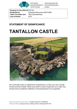 Tantallon Castle Statement of Significance