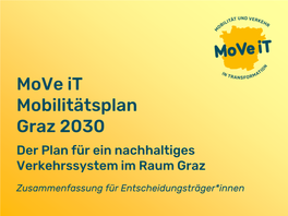 Move It Mobilitätsplan Graz 2030