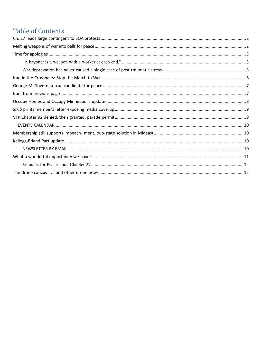 Table of Contents Ch