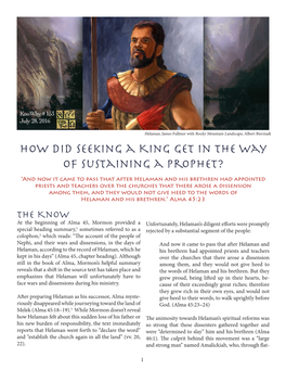 How Did Seeking a King Get in the Way of Sustaining a Prophet?