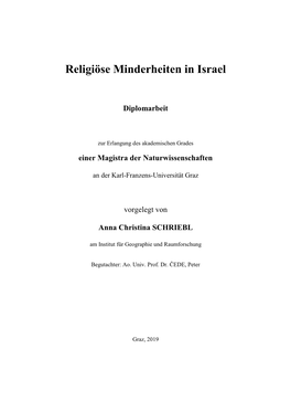 Religiöse Minderheiten in Israel
