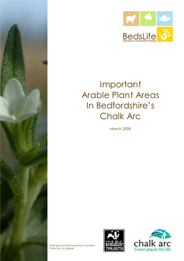 Important Arable Plant Areas in Bedfordshire's Chalk Arc 2008