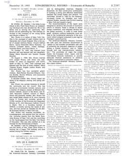 CONGRESSIONAL RECORD— Extensions of Remarks E 2397