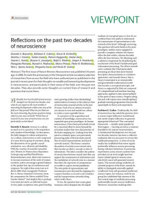 Reflections on the Past Two Decades of Neuroscience