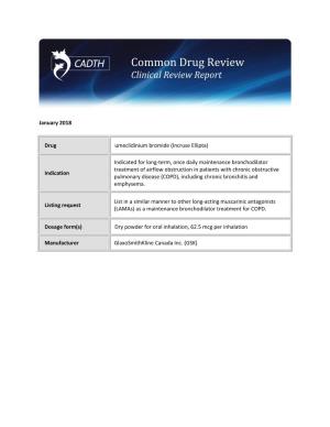 Cdr Clinical Review Report for Incruse Ellipta