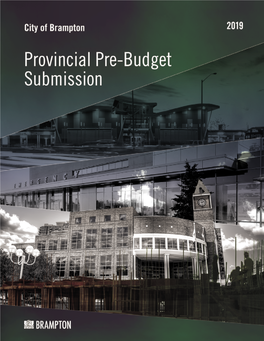 City of Brampton Pre-Budget Submission 2019