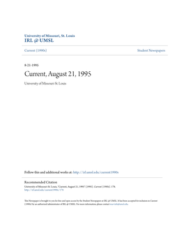 Current, August 21, 1995 University of Missouri-St
