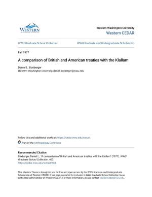A Comparison of British and American Treaties with the Klallam