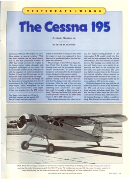 The Cessna 195 a Classic Fhunders On