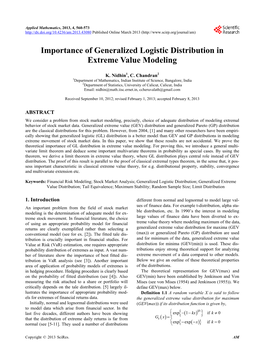 Importance of Generalized Logistic Distribution in Extreme Value Modeling
