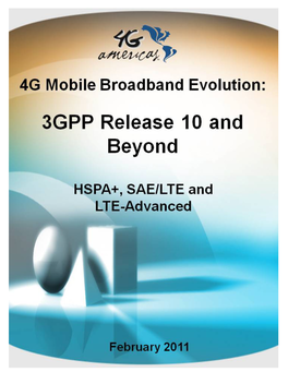 4G Mobile Broadband Evolution