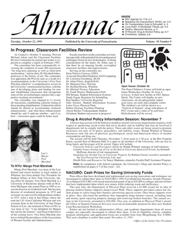 Almanac, 10/22/91, Vol. 38, No. 09