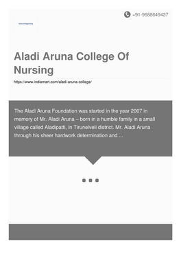 Aladi Aruna College of Nursing