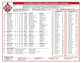 05-27-2021 Angels Roster