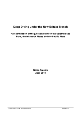 Deep Diving Under the New Britain Trench