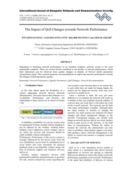 The Impact of Qos Changes Towards Network Performance