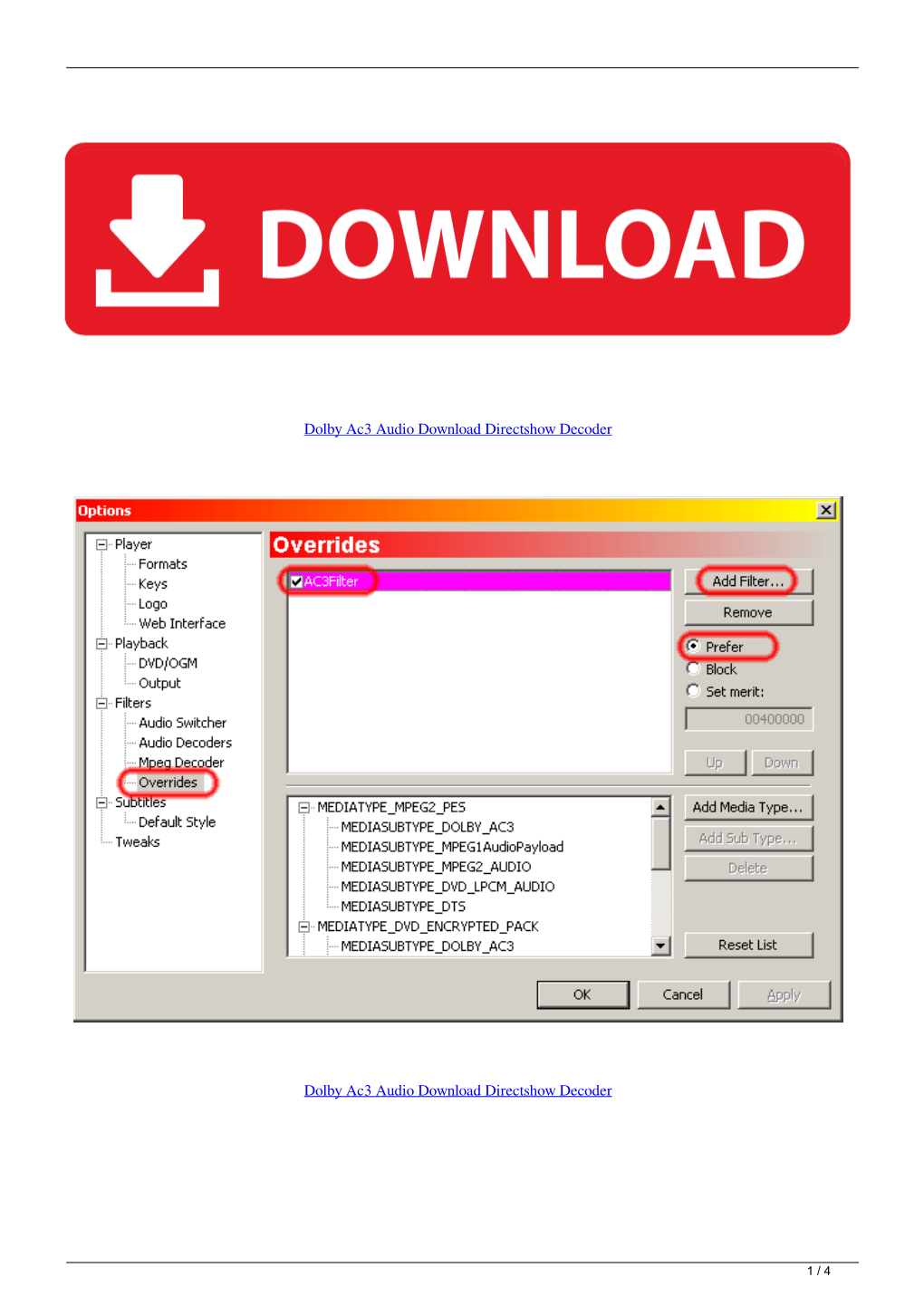 Dolby Ac3 Audio Download Directshow Decoder